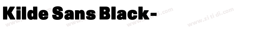 Kilde Sans Black字体转换